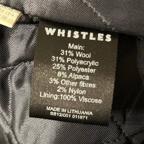 New! Whistles Wool & Mohair Green Plaid Pea Coat | 2 - Picture 7 of 9